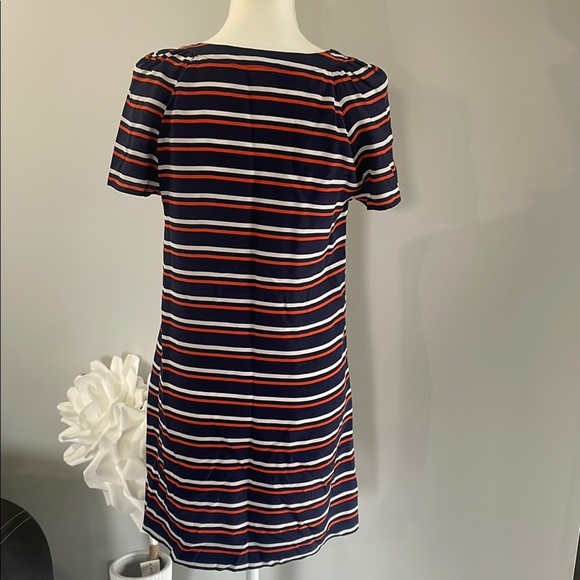 J Crew Striped Black and White Dress Size 4 - Picture 5 of 6